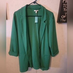 Maurices green blazer NWT 2X